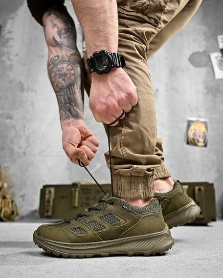 Літні тактичні кросівки PARTIOT олива ДЛ6469