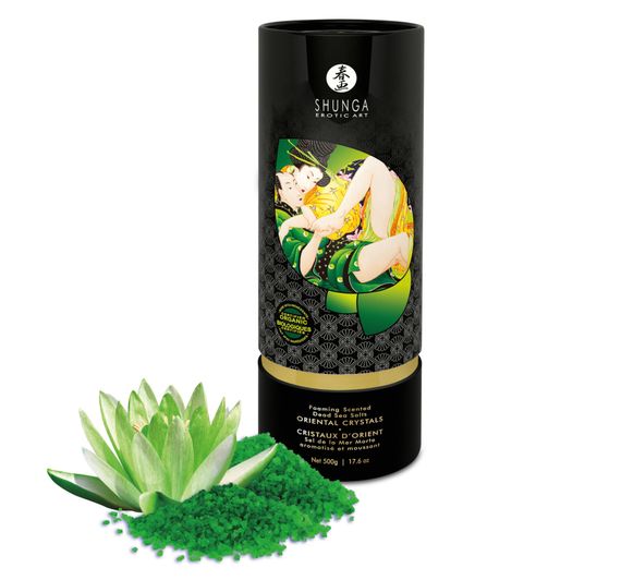 Соль для ванны Shunga Oriental Crystals Bath Salts ORGANIC - Lotus Flower (500 г) соль Мертвого моря | Зображення 3