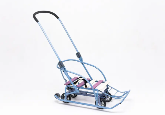 Санки-трансформер дитячі Мрія 2024 колір: джинсовий рейки-слонова кістка-слива ТМ Veloz