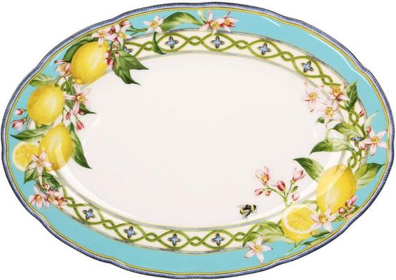 Набір фарфорових блюд з сервіровкою Palermo Citrus: Platter, 30х21.5 см (4 шт.)
