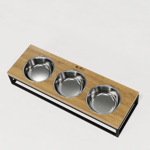 Миски на подставке для котов и маленьких собак Hollky Base Bar (3 × 0,45 л) Bar-54187-BLNT | Зображення 4