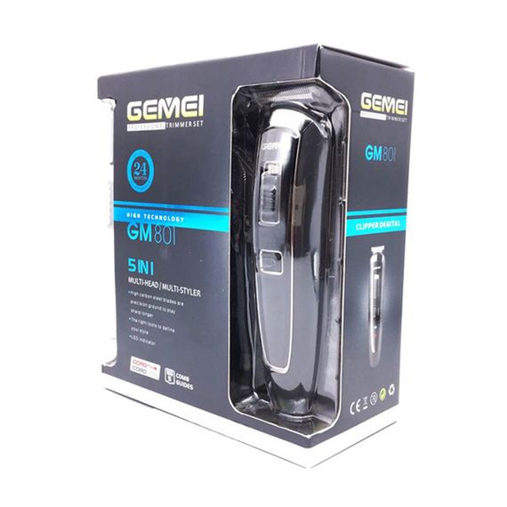 Універсальний акумуляторний тример Gemei GM-801 5в1 машинка для стрижки волосся | Зображення 8