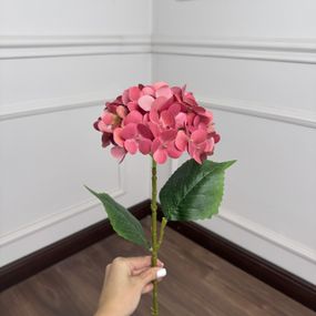 Гортензия латексная искусственная h=70см. d=17 cm 5шт/уп. Цвет: фуксия PD-48