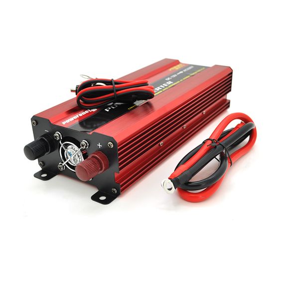 Інвертор напруги NV-2000(1200Вт)+LCD, 12/220V, approximated, 1 універсальна розетка, клем, Box | Зображення 1