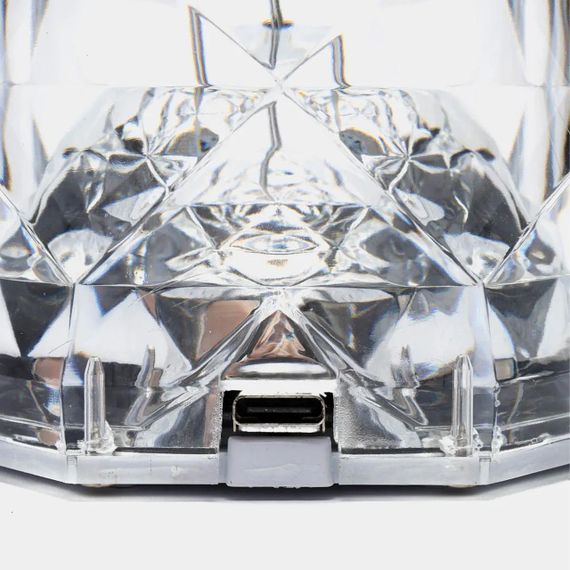 Настільна RGB лампа з пультом та USB-зарядкою, Crystal Rose Ambience / Сенсорний світлодіодний нічник на акумуляторі | Зображення 8