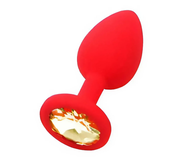 Силиконовая анальная пробка с кристаллом SKN KSIL-06S ( размер S ) sexstyle