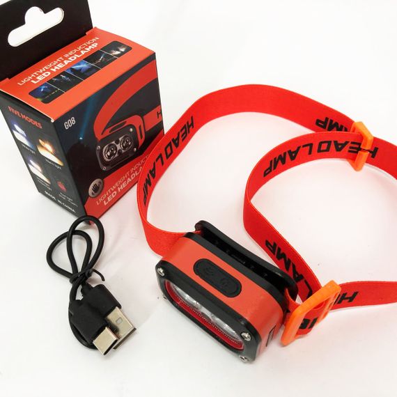 Ліхтар налобний G08-2XPG(white+yellow)+LED(red), Налобний ліхтар для автолюбителів, Led ліхтар налобний | Зображення 8