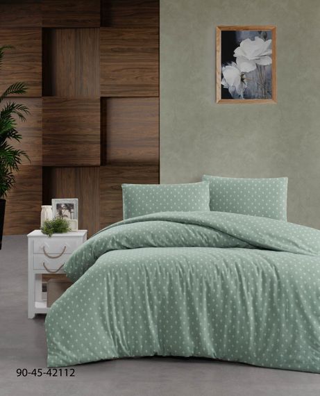 Теплое постельное белье / байковое евро размера фланель 100%-хлопок Турция Cotton Collection | Зображення 3