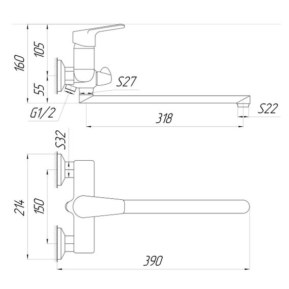 Змішувач для ванни DOMINO BILBAO DBB-208 | Зображення 1