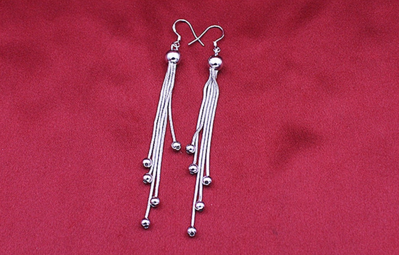 Сережки підвіски Primo Long Balls - Silver | Зображення 4