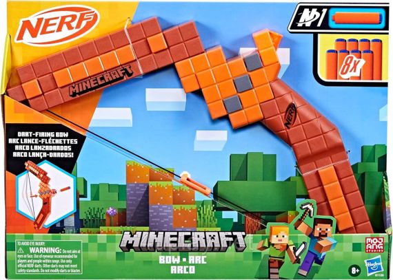 Лук Майнкрафт Hasbro Nerf Minecraft Bow Dart Blaster
