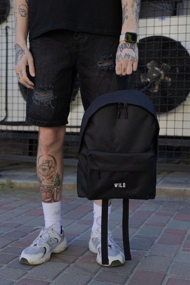 Повсякденний рюкзак шкільний Without Compact з принтом Wild Black | Зображення 1
