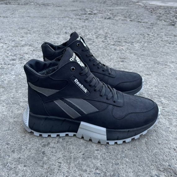 шкіряні зимові ботинки Reebok колір чорний / сірий | Зображення 5