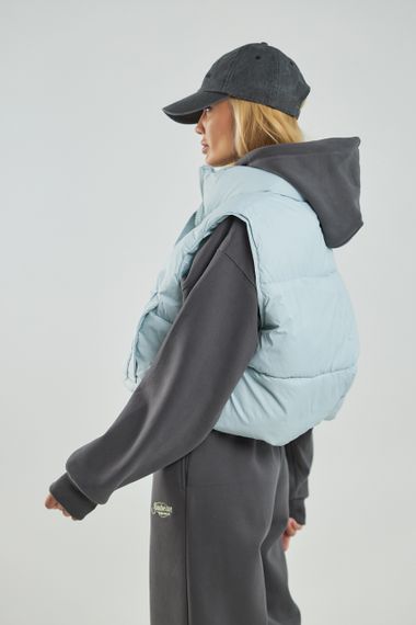 Тепла жилетка на блискавці - небесно-блакитний цвет, M (є розміри) | Зображення 1