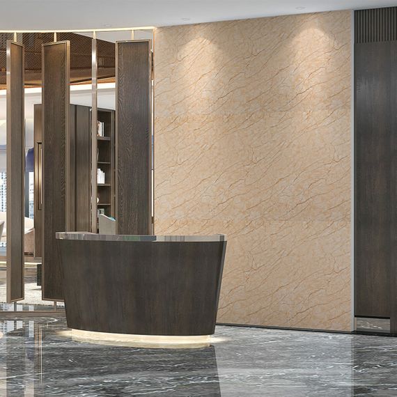 Декоративна ПВХ плита 1,22м х 2,44м х 3мм Бежевий мармур SW-00001397 | Зображення 6