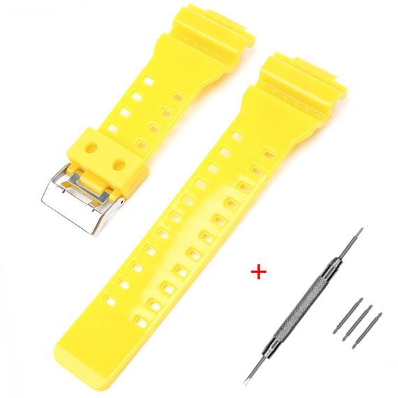 Ремінець для Casio G-Shock GA-100/110 Yellow-Glossy SI | Зображення 1