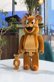 Bearbrick Tom and Jerry Jerry (Flocky) дизайнерська статуетка ведмідь Беарбрік 28 см mb021 коричнева