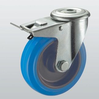 Колеса поворотні з отвором і гальмом 3306-ST-125-R