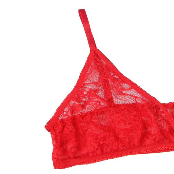 Комплект білизни з рукавичками Star Night мереживний, червоний, XS-S  sexstyle | Зображення 6