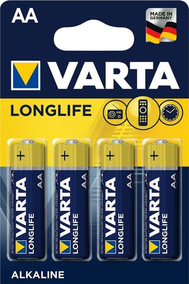 Батарейка VARTA LONGLIFE AA BLI 4 ALKALINE (04106101414)