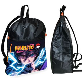 Рюкзак-мешок для обуви,спортивной формы Аниме Наруто Акацуки детская сумка для сменки с расширителем (01211)
