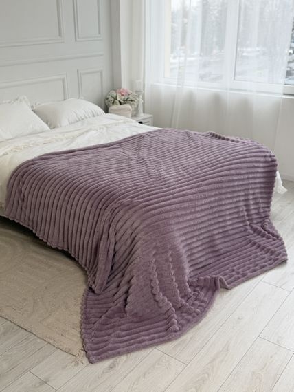 Плед Dushka Home Шарпей Полоска 4 см 21781 200х230 см сиреневый