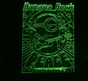 Акриловий світильник-нічник Міньйон Банана рок зелений tty-n001256