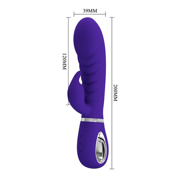 Ребристий вібратор Pretty Love - Prescott Purple, BI-014635-3 Sex Aura | Зображення 8