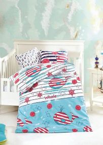 Постільна білизна в ліжечко для новонароджених Belizza Fishy Ранфорс Бавовна