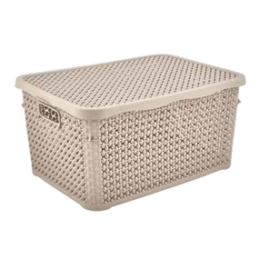 Кошик 1,25л mini з кришкою пудра Pearl ELIF