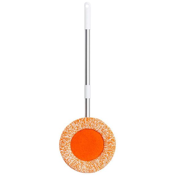 Швабра з телескопічною ручкою та круглою змінною насадкою для прибирання плитки, ламінату та лінолеуму вдома та в офісі