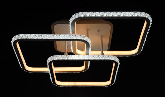 Люстра світлодіодна стельова LED світильник для квартири на стелю лед 26312 Білий 15х51х53 см. | Зображення 3