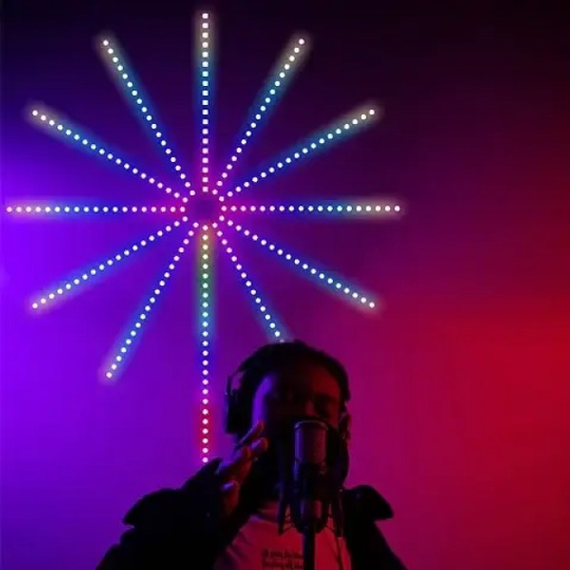 Світлодіодна RGB стрічка Феєрверк з пультом та Bluetooth від USB, 5V 213 LED | Зображення 3