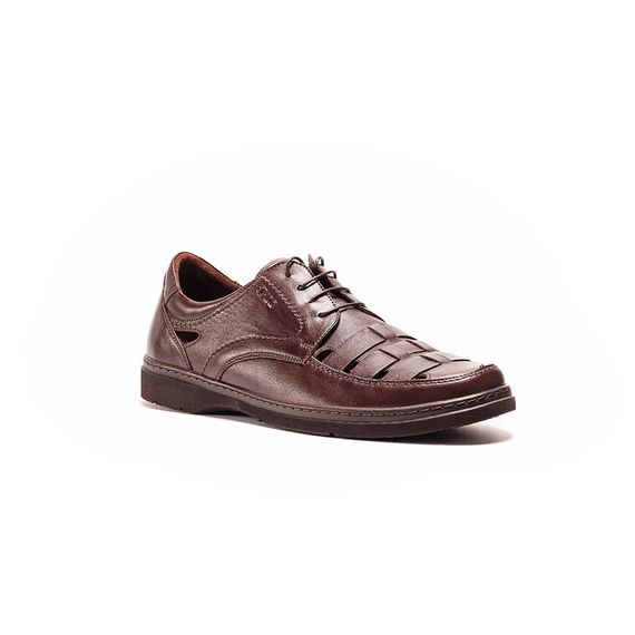 Шкіряні туфлі коричневі на весну літо 42 45 розмір