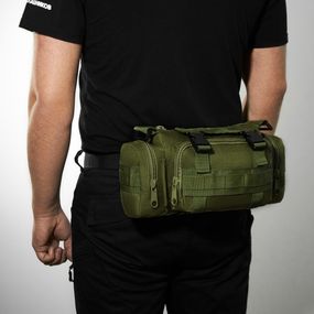 Сумка - підсумок тактична поясна Tactical військова, сумка нагрудна з ременем на плече 5 літрів кордура хакі AS-91
