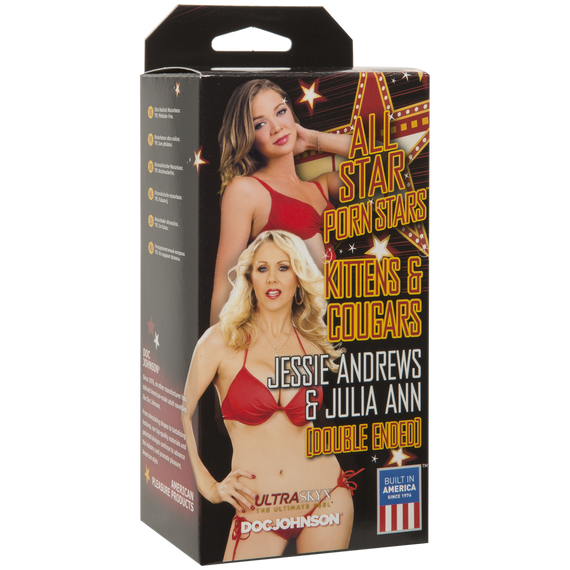 Мастурбатор двусторонний Doc Johnson Jessie Andrews / Julia Ann Ultraskyn, вагина/вагина sexstyle | Зображення 2