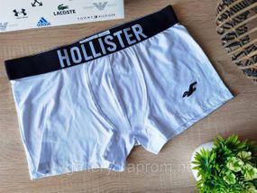 Чоловічі боксери Holister, чоловічі труси Холістер, Бавовняні труси Преміум якості Холістер - розмір М