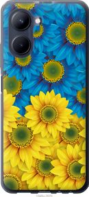 Чехол на Realme C33 Жёлто-голубые цветы "1048u-2870-17620"