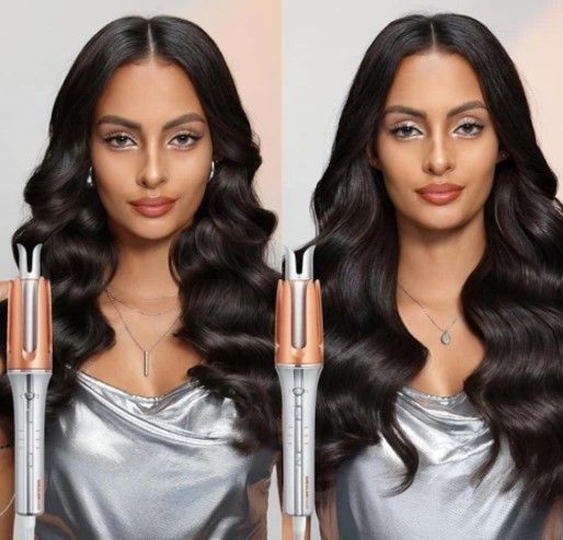 Автоматическая плойка для волос Sheglam Hair Curler Bella стайлер 3 температурных режима 170-210 °C Серый с бежевым | Зображення 4