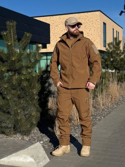 Військова куртка на флісі Soft Shell Military койот | Зображення 7