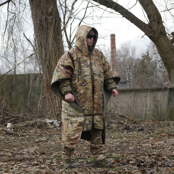 Спальний мішок-пончо 6в1 Multishelter Kiborg Мультикам утеплений | Зображення 5