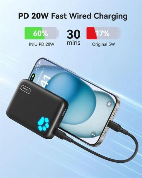 Бездротовий павербанк INIU 10000mAh 20W PD для MagSafe | Зображення 4