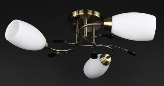 Люстра стельова на 3 лампочки 27268 Бронза 17х55х55 см.