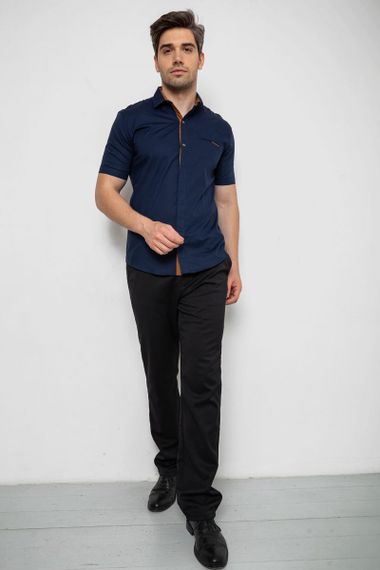 Рубашка мужская однотонная  -уценка, цвет синий, 214R7118-U-5 | Зображення 1