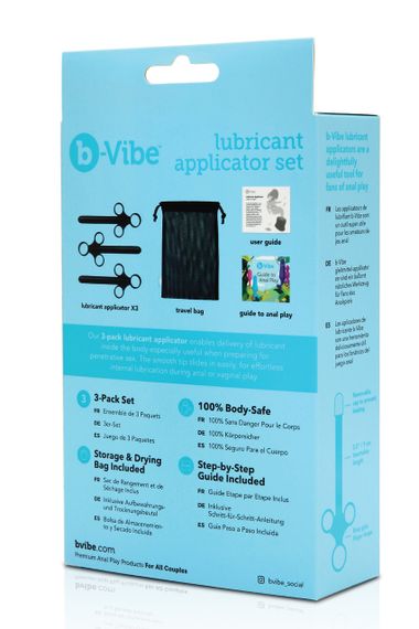 Набір аплікаторів для змащення B-Vibe, чорні, 3 шт. Sex Aura | Зображення 6