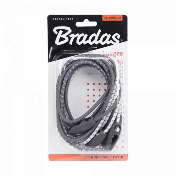 Набір шнурів Bradas BUNGEE CORD REGULATED з петельним затискачем BCR-05SET1GY-B | Зображення 1
