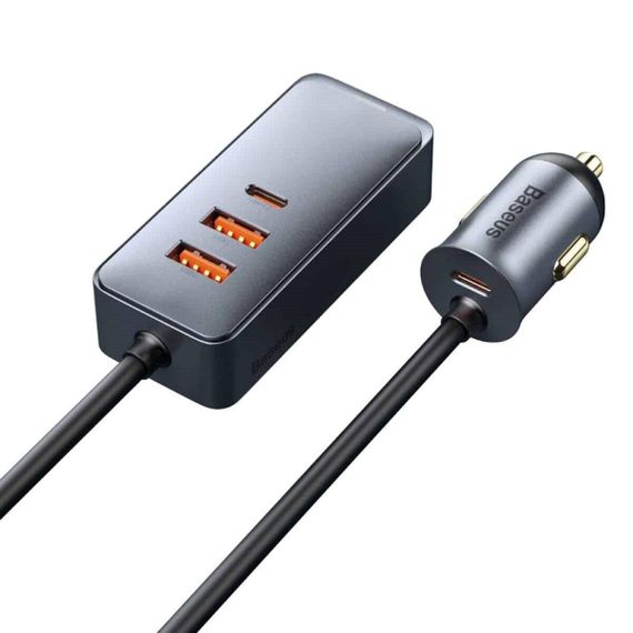 АЗП Baseus Share Together PPS multi-port Fast charging with extension cord 120W 2U+2C Gray | Зображення 1