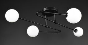 Люстра стельова на 4 лампочки 27898 Чорний 25х60х80 см.