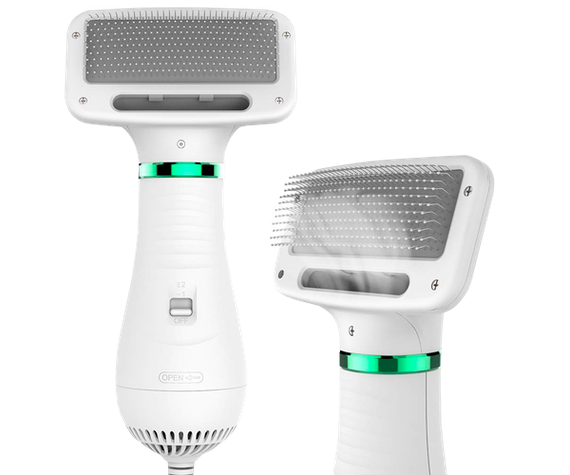 Фурмінатор (гребінець, чесалка) для шерсті тварин 2в1 Home Fest Pet Grooming Dryer WN-10 білий 300W (WN-10_337)