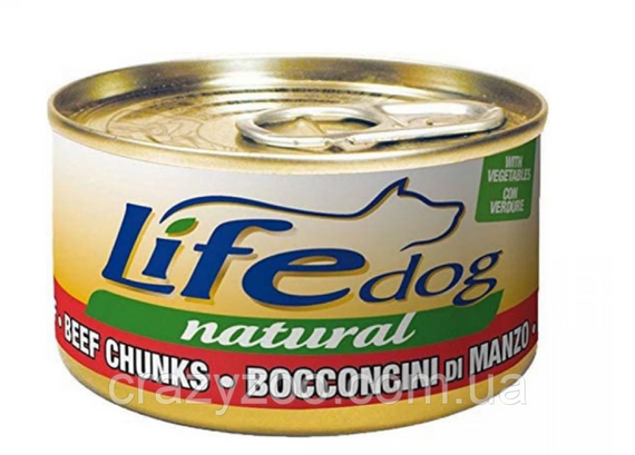Вологий корм для собак LifeDog Beef With Vegetables яловичина та овочі 90 г 420151